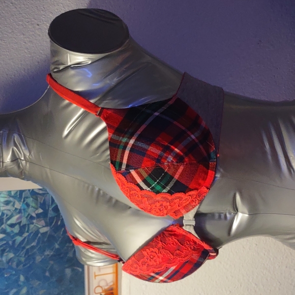 Plaid Victoria's secret push up bra 32b - Picture 1 of 9